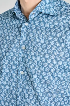 Camicia cotone blu