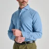 Camicia denim 100% cotone blu