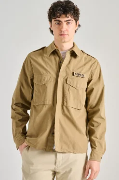 Camicia filed shirt 100% cotone marrone