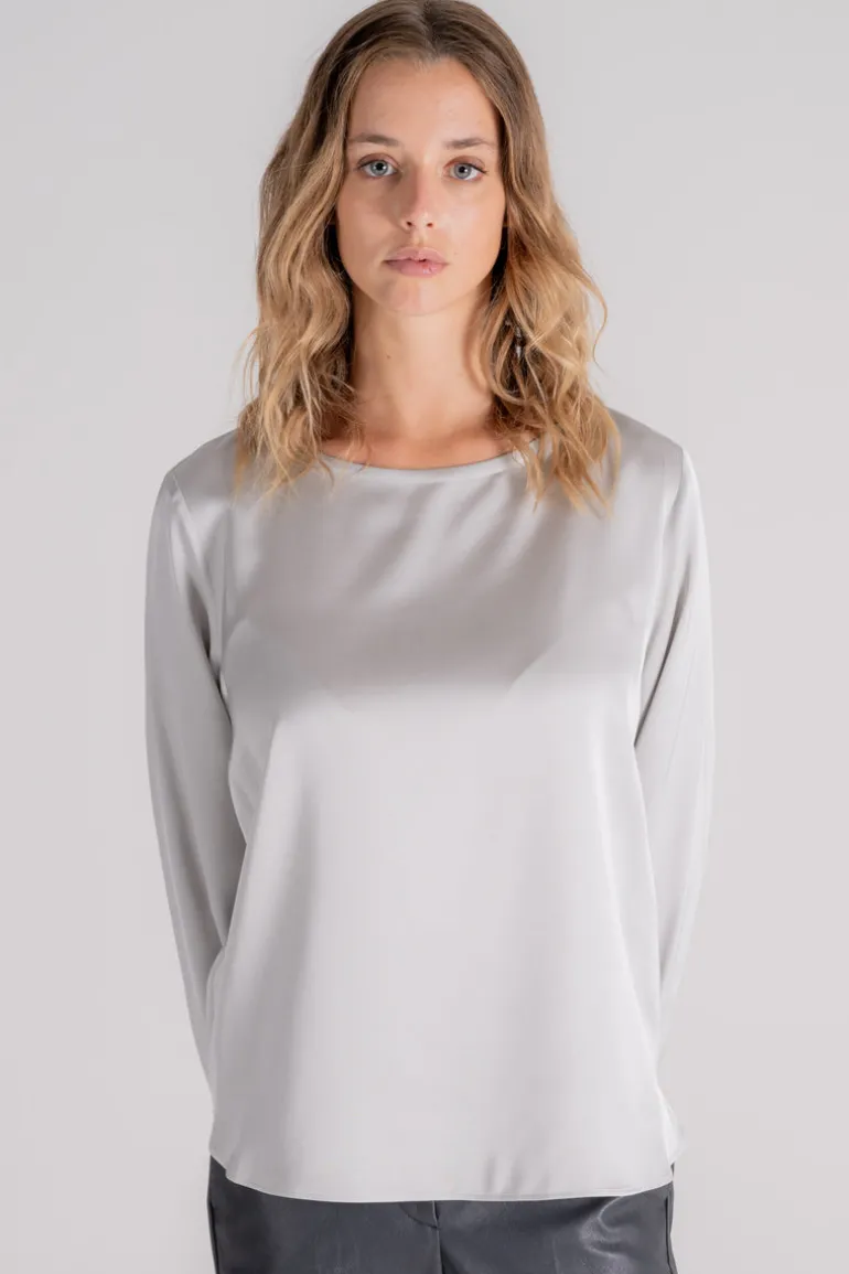 Camicia grigio viscosa