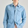 Camicia lamb texana cotone blu