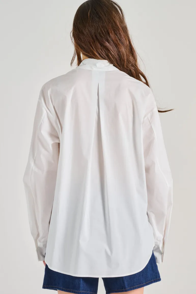 Camicia le bouquet popeline cotone bianco