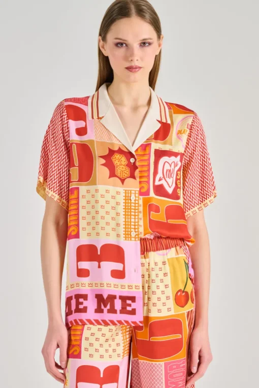 Camicia lilian tessuto rosso