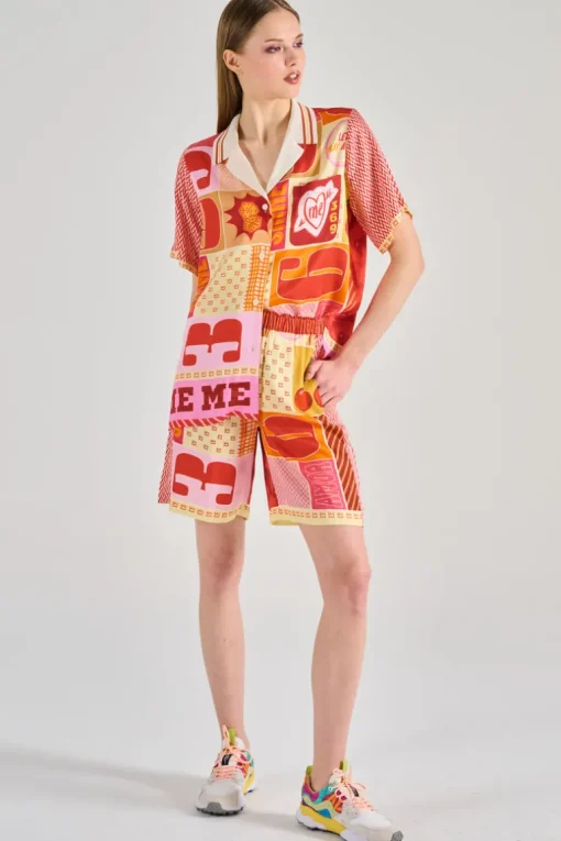 Camicia lilian tessuto rosso