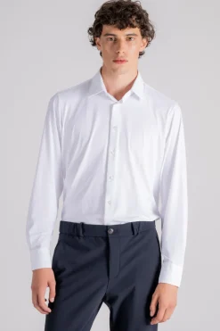Camicia oxford elasticizzata bianco