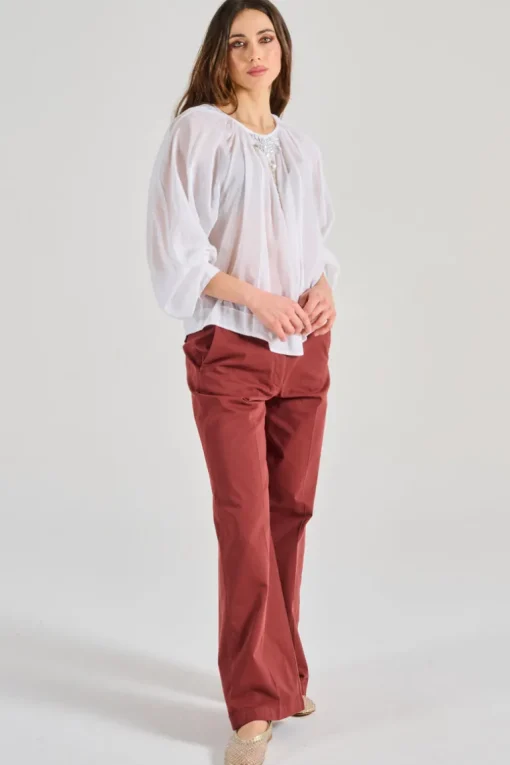 Camicia pearl suite cotone bianco