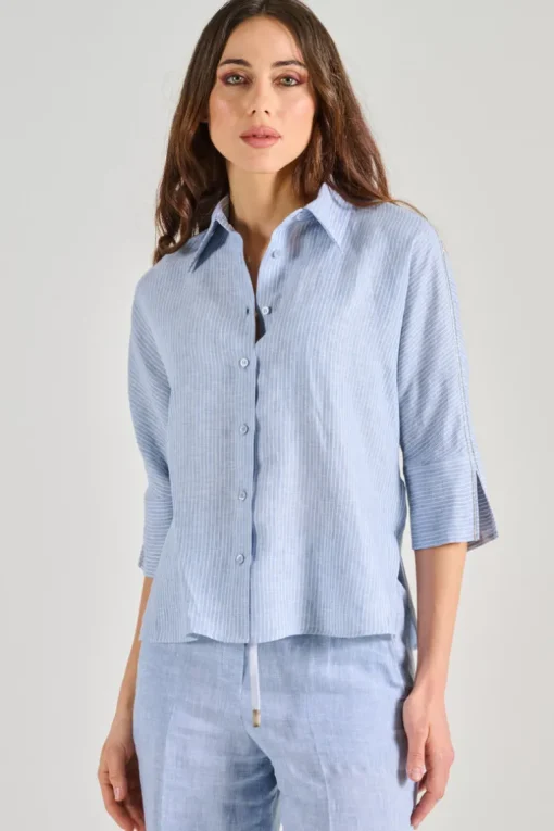 Camicia tela leggera azzurro