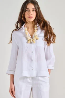 Camicia tela leggera fresca bianco