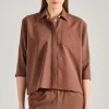 Camicia tessuto marrone