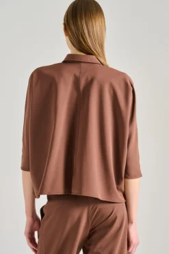Camicia tessuto marrone