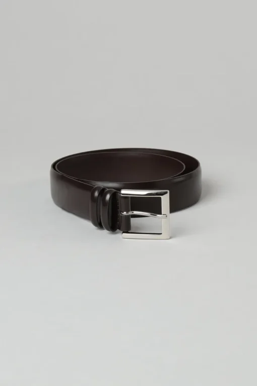 Cintura classica marrone uomo