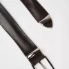 Cintura in pelle marrone
