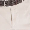 Cintura melange pelle/lana marrone