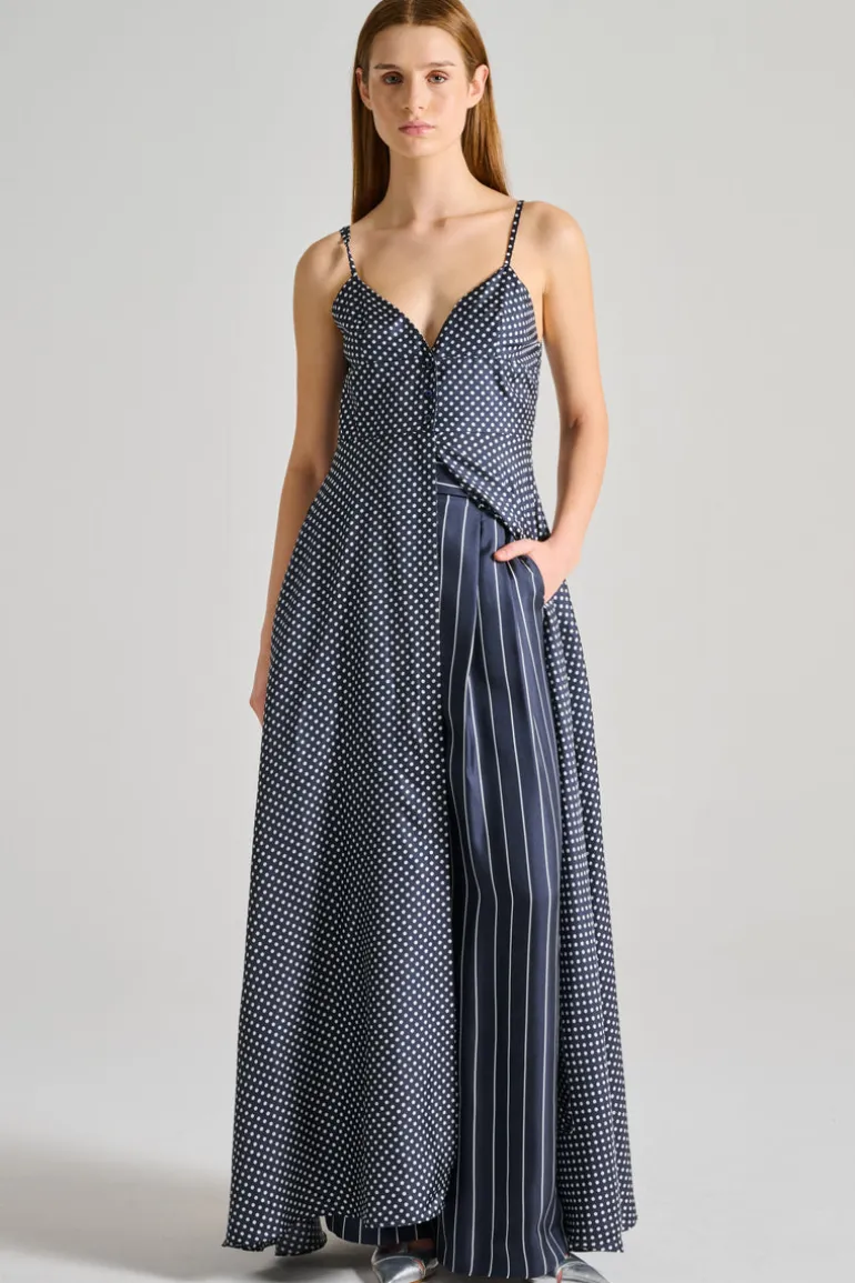 Co.go abito mini pois tessuto nero