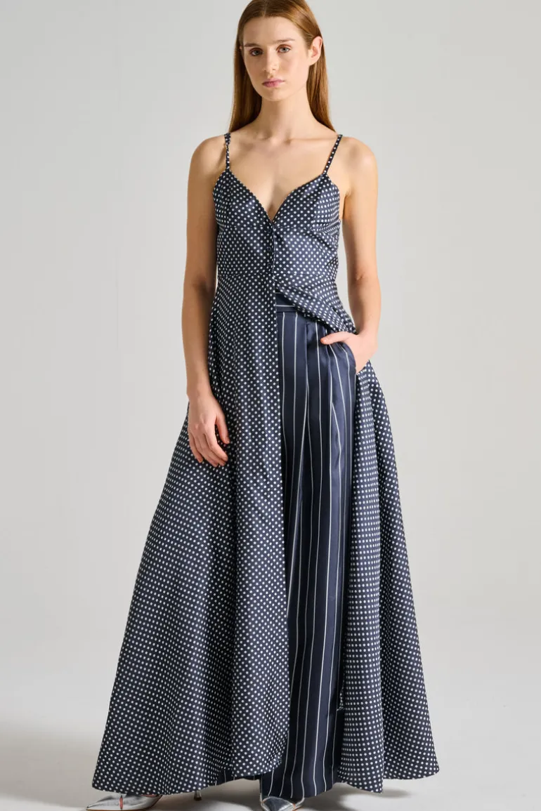 Co.go abito mini pois tessuto nero