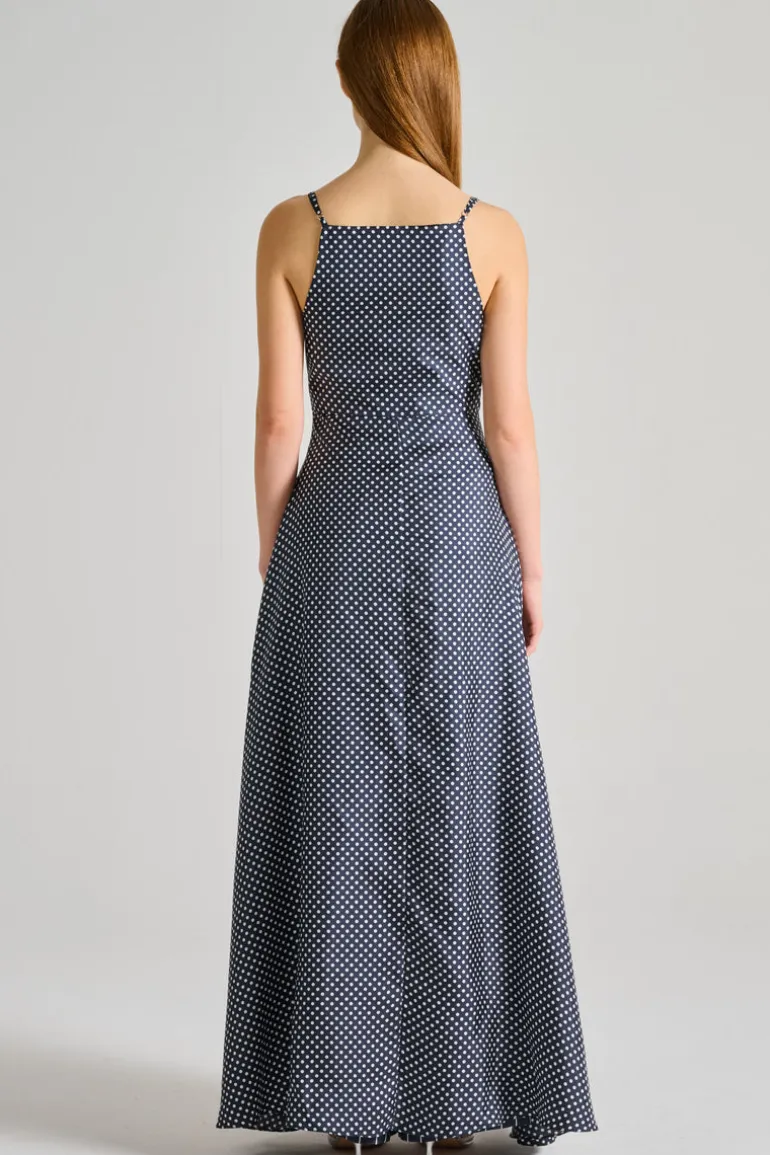 Co.go abito mini pois tessuto nero