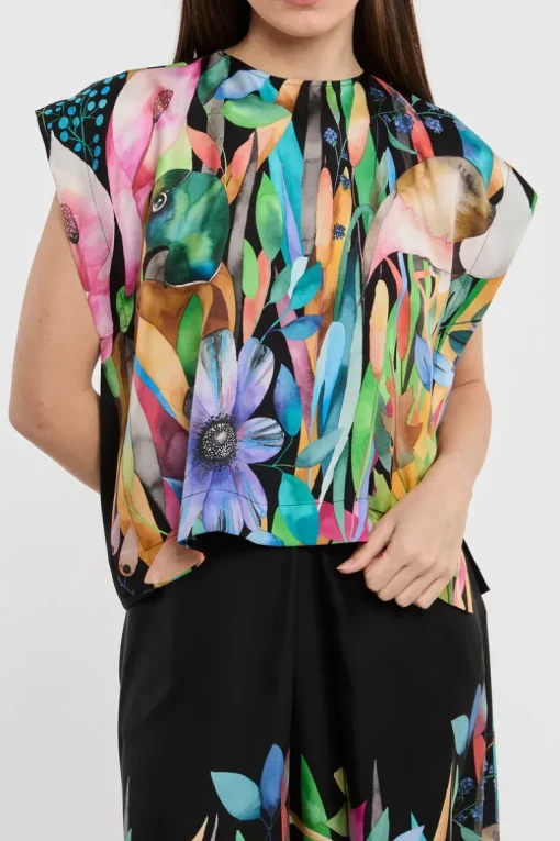 Co.go blusa multicolor 100% se