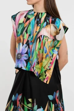 Co.go blusa multicolor 100% se
