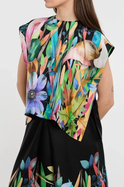 Co.go blusa multicolor 100% se