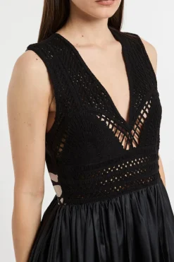 Co.go crochet foulard dress 100% se multicolor