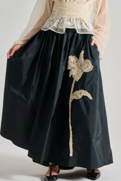 Co.go gonna only flower tessuto nero