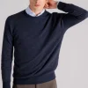 Dolcevita maglia 100% lana blu