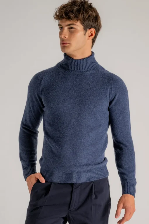 Dolcevita sella blu uomo