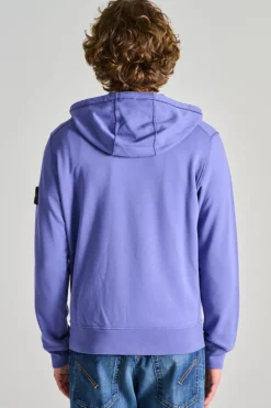 Felpa con cappuccio cotone viola
