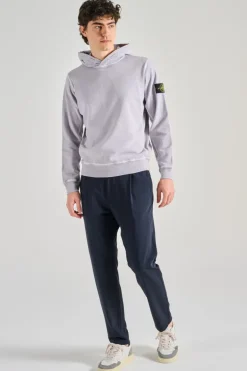 Felpa con cappuccio cotone viola