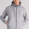 Felpa con cappuccio nylon grigio