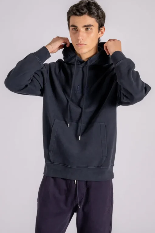 Felpa cotone blu
