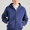 Felpa jacket main blu