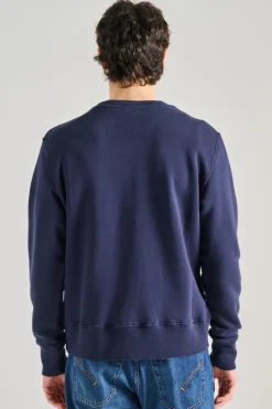 Felpa main cotone blu