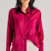 Forte forte camicia essential cotton/silk bianca