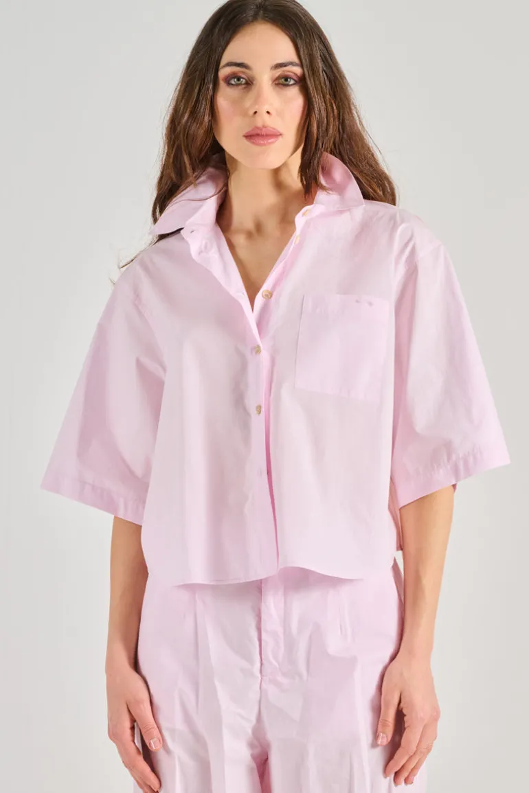 Forte forte camicia popelin cotone rosa