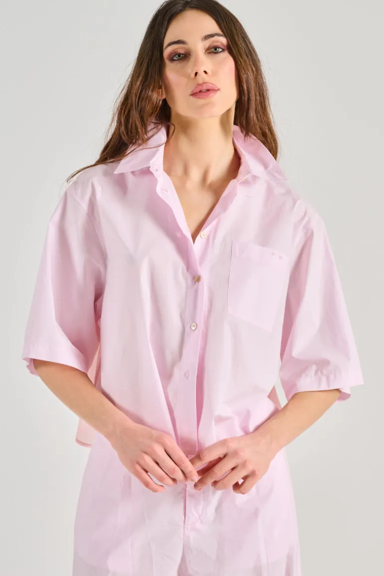 Forte forte camicia popelin cotone rosa
