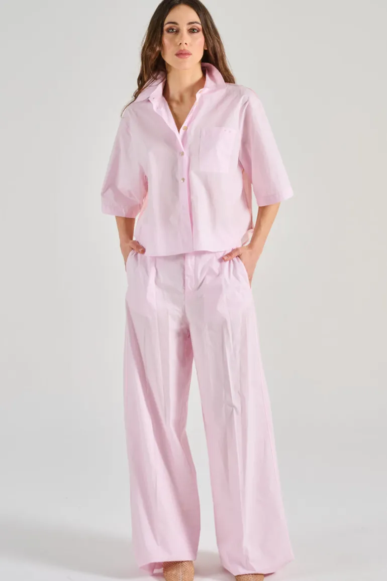 Forte forte camicia popelin cotone rosa