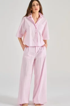 Forte forte camicia popelin cotone rosa