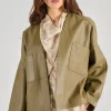 Forte forte giacca nappa pelle beige