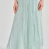 Forte forte gonna ecoviscose pliss azzurro