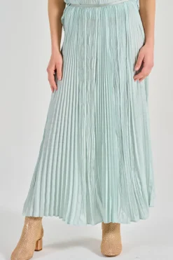 Forte forte gonna ecoviscose pliss azzurro