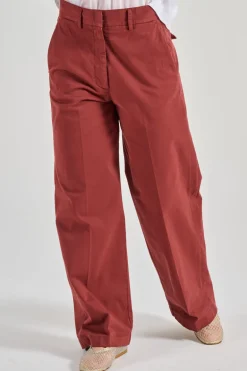 Forte forte pantaloni cotone marrone