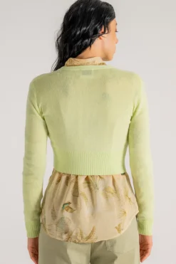 Forte forte small sweater cashmere/wool verde