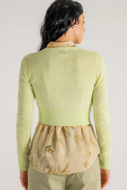 Forte forte small sweater cashmere/wool verde