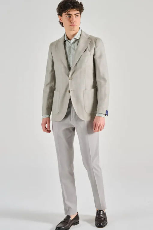 Giacca beige tessuto beige
