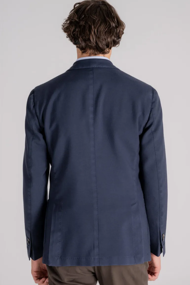 Giacca blu in lana/poliestere