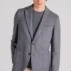 Giacca felpa cotone/elastam grigio