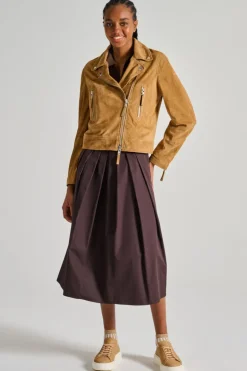 Giacca giubbotti pelle marrone