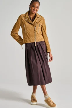 Giacca giubbotti pelle marrone