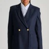 Giacca honeycomb blu